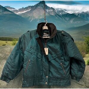 Vtg 80’s 90’s Women’s Size L Ski Snowboarding Jacket Coat Teal Green INSIDE EDGE